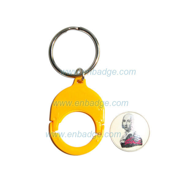 Plastic Token Holder Keychain