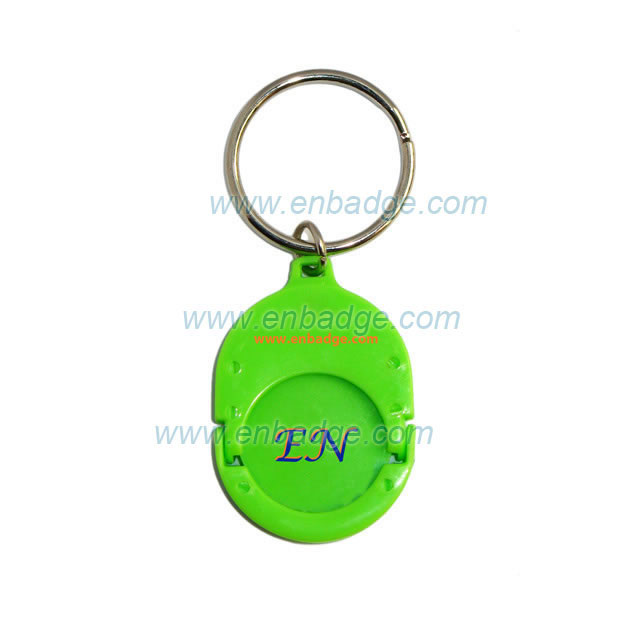 Plastic Coin Holder Keychain