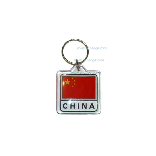 China Flag Acrylic Keychain