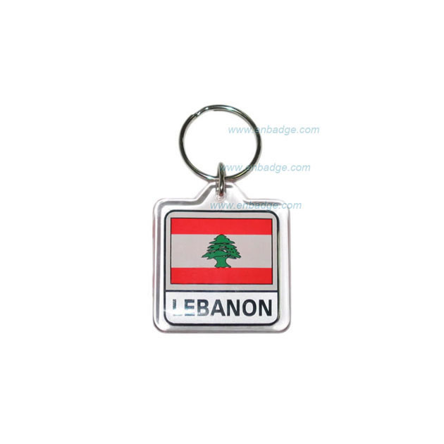 Lebanon Flag Keychain