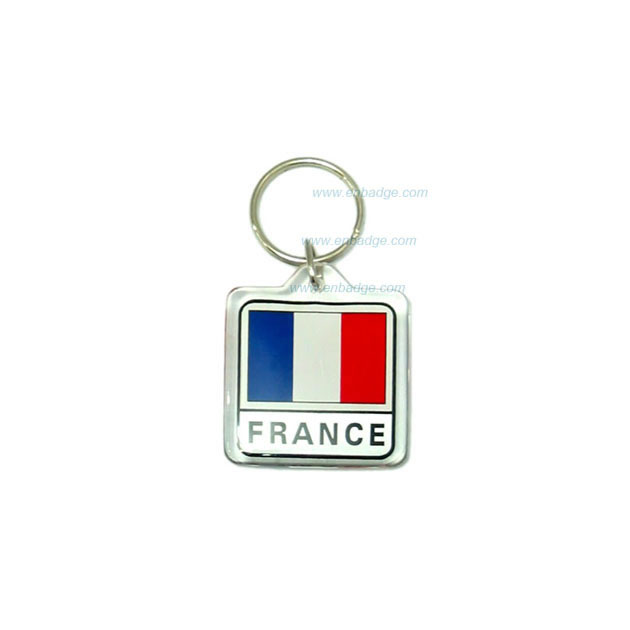 France Flag Acrylic Keychain