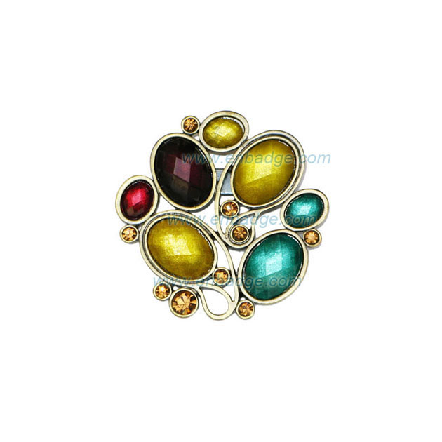 Brooch with Artificial Stones