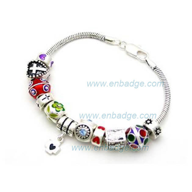 Stainless Steel Bracelet with Beads