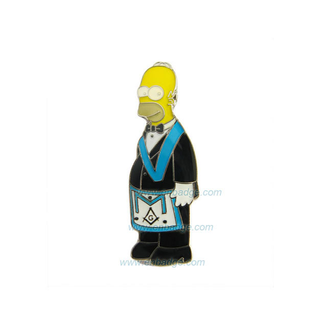 Homer Masonic Badge-Soft Enamel