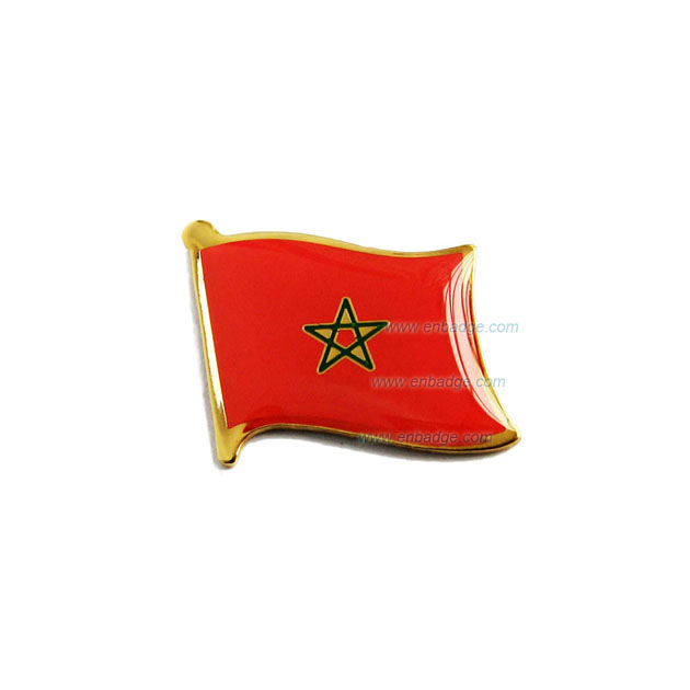 Moroco Flag Pin-Photo Etched