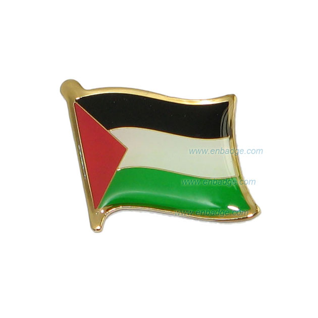 Palestine Flag Pin-Phote Etched