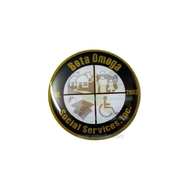 Beta Omega Full Colour Printing Badge