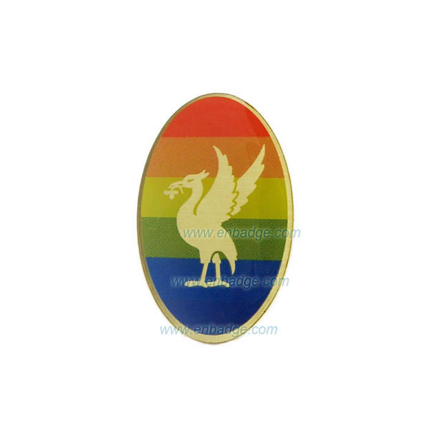 Liverl Bird & Rainbow Printing Pin