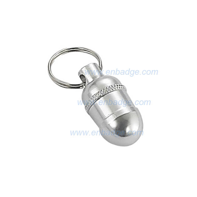 Aluminum Pill Case Keychain