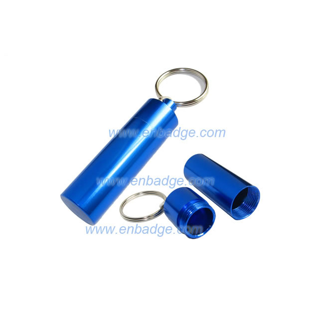 Aluminum Pill Case Keyring