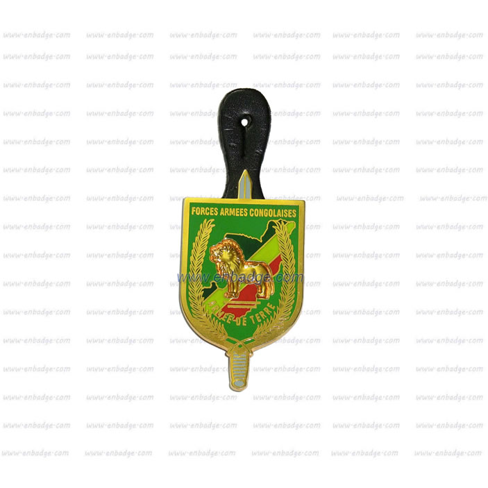 Military Pocket Badge & Leather Fob